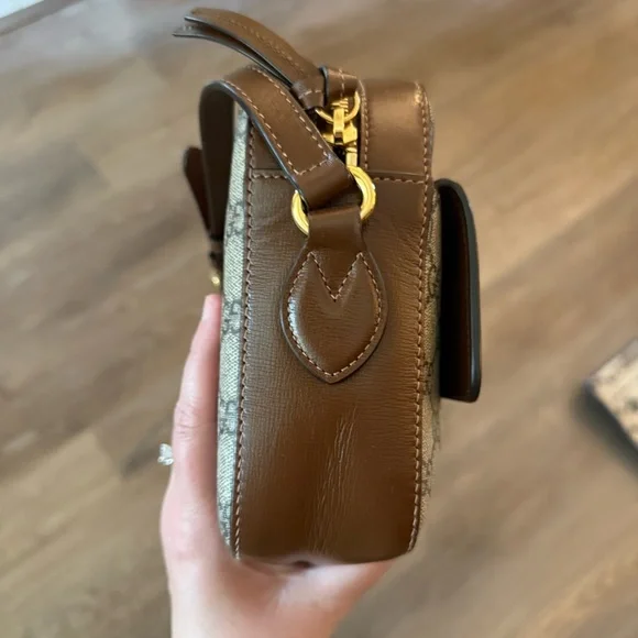 GUCCI 1955 Small Horsebit GG Supreme Crossbody Bag - Picture 8 of 16